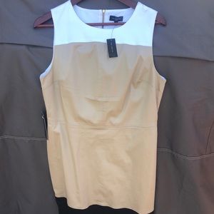 The Limited NWT tan/white/black shift dress sz 10